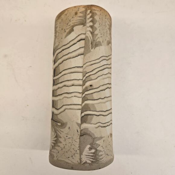 VTG Siegele and Haley Buzzard Mountain Pottery Signed 1995 Slab Vase Nerikomi - Picture 2 of 7